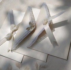 Personalized Gold Mirror Vintage Acrylic Invitations 2026 & Ivory Lace Envelopes