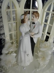 New Wilton Ivory «Bridal Waltz» Wedding Cake Top, bk coat/pants # 117-329
