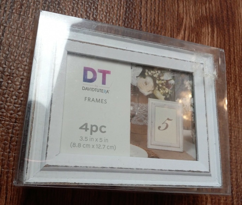 Wedding Photo Frames By David Tutera 4 Pc Shabby Chic White Wooden