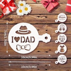 36-Piece Reusable Mother’s Day Father’s Day Cookie Cake Templates