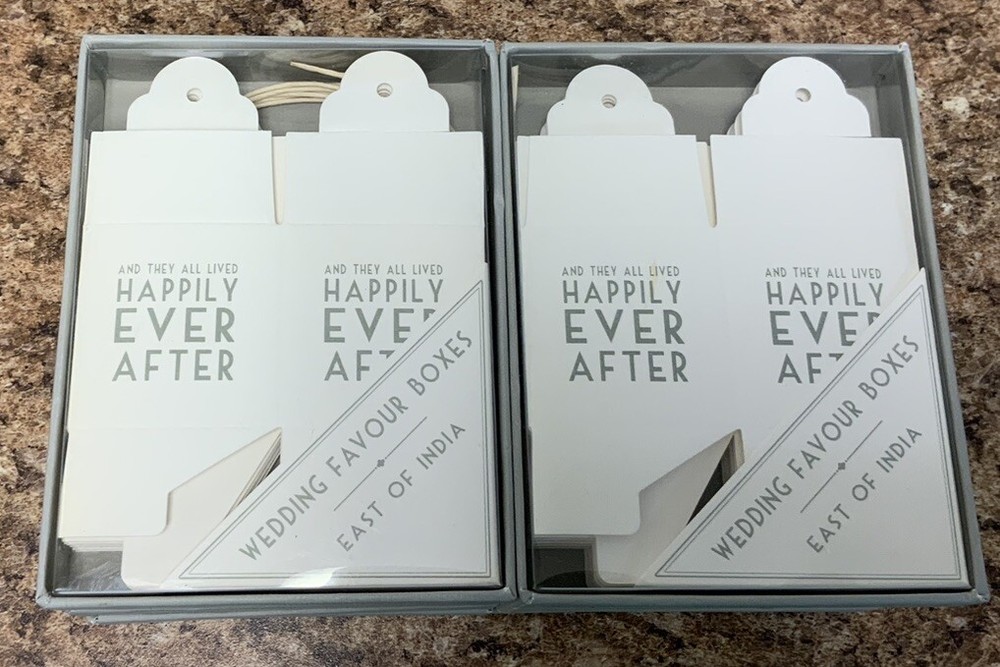 Lot Of 8 Boxes Of 8 East Of India Wedding Favor Small Gift Boxes