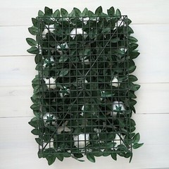 GREEN WHITE 24″ x 18″ Rose Silk Flowers Wall Backdrop Panel Wedding Decorations