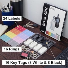 Pcs Solid Plastic Key Tags with O Rings, Custom Bulk Keychain Blank 16