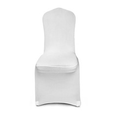 Uimoso 50/100PCS Chair Covers Spandex Folding Banquet White Covers Wedding Party