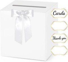 White Wedding Card Box Reception Party Card Money Holder Box