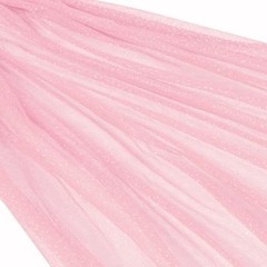 Glitter Tulle Fabric x 60 Inch Wide Tulle Bolt Tulle Netting with 1 Yard Pink