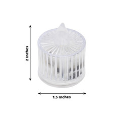 CLEAR 12 Flameless 2″ Battery Operated LED Tealight CANDLES Column Design Party