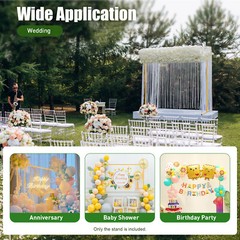 Square Arch Stand for Weddings – Adjustable Height Metal Backdrop Decoration