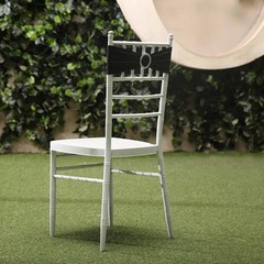 10 Black Spandex CHAIR SASHES with Silver Round Buckles Wedding Decorations SALE