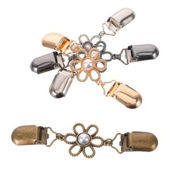 4 Pcs Cardigan Closure Clips Scarf Shawl Clasp Clothing for Women