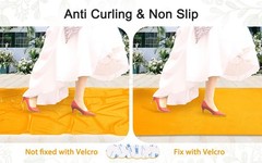 Wedding Aisle Runner 4.5ftx20ft Gold Aisle Runners Velvet Carpet Runner for P…