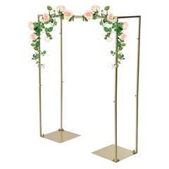1×1.2M Golden Metal Wedding Arch Backdrop Stand kIT for Wedding Party Decoration