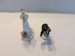 Weddingstar Caucasian Bride Fishing For Groom Cake Topper, Excellent Condition.