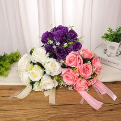 Bouquet Artificial Rose Bridal Bouquets Wedding Flower Bouquet Bride Bridesmaid
