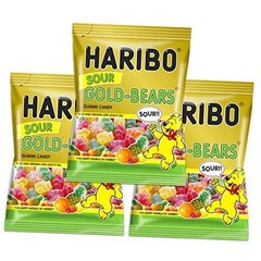 Sour Gold-Bears Gummi Candy Set of 3 3.6 oz bags