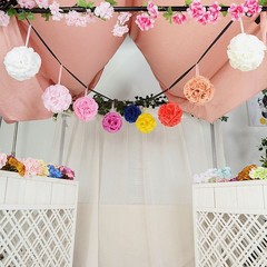 2 CREAM 7″ Silk Roses Flowers Kissing Balls Wedding Party Events Centerpieces