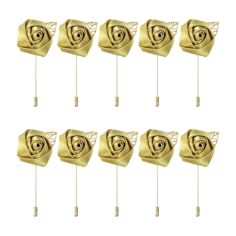 Groom Boutonniere Rose Wedding Boutonnieres Artificial Silk Flower Pins Men