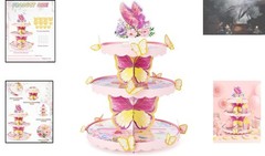 Elegant 3-Tier Butterfly Cupcake Stand – Perfect for Parties and Celebrations