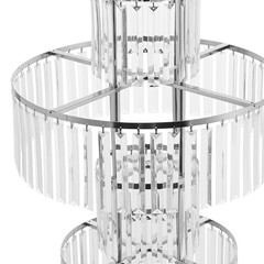 2Pcs Acrylic Crystal Flower Stand Wedding Vase Party Dinner Pedestal Stand Decor