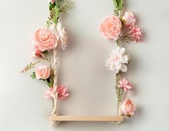 Rose Flower Vine, Peony Flowers, Center Flower Decoration, Peach Peony Garland
