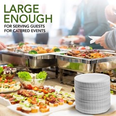 Stock Your Home 9-Inch Paper Plates Uncoated Everyday Disposable Plates 9 Paper