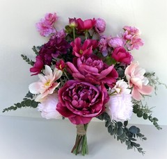 Wedding Bouquet Bridesmaids Weddings Bouquets Buttonhole Faux Silk Flowers