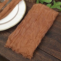 5 Taupe Cheesecloth Gauze Cotton Dinner Table 24″ x 19″ (Set of 5),