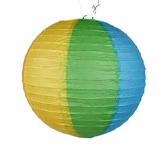 Quasimoon 14″ Multi-Color Paper Lantern, Even Ribbing, Hanging Decoration by …