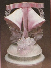 New Vintage Wilton «Petite Elegance» Wedding CakeTop, Pink satin bells, 106-343