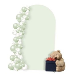6FT Arch Backdrop Cover Fitted Spandex Backdrop Stand Cover Stretchy 6 Ft Sage