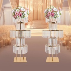 NONECN Five Tier Crystal Flower Stand Wedding Centerpiece