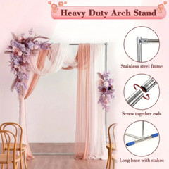 Square Wedding Arch hanging Flower White Metal Stand for Wedding Ceremony party