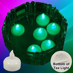 USA SELLER 12 pcs LED Green Floating Tealight Candle Wedding Party Flameless