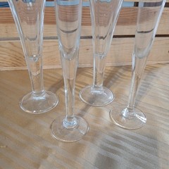 Champagne Flutes Trumpet And Slim Bride Amd Groom