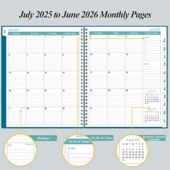 2025-2026 Planner – 8.5″ x 11″ Weekly Monthly Planner from July 2025 to June …