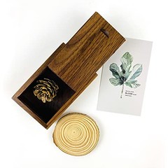 Wood Gift Box with Sliding Top, Discrete Sliding-Lid Wooden Boxes Walnut(S)