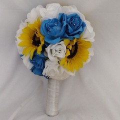 Sunflower and Rose Bridal Bouquet