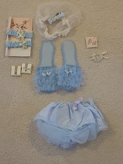 Vintage 1950’s Wedding Accessory Set Blue cute Photo Props