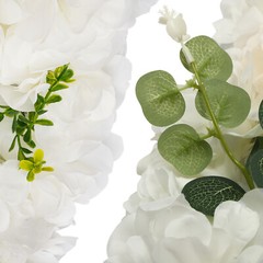3D Flower Wall Panel-12pcs Artificial Flower Wall Background Silk Rose Wedding