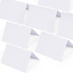 Place Cards for Table Setting – 50 Pcs White Blank Tent Place Cards for Weddings