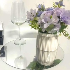 16Pack Round Mirror Plates Centerpieces Tables 6inch Mirror Trays Circle Mirror