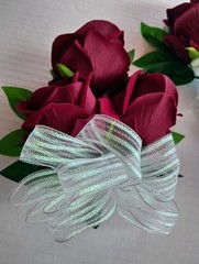Hand Made pin on Corsage and boutonniere Set