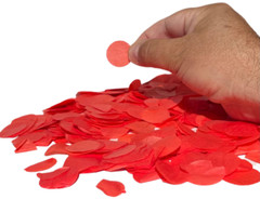 RED CONFETTI DOTS Tissue Paper Circles Party Decor Magic Trick Cannon Snowstorm