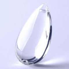 20Pcs 36MM Clear Sparkle Crystal Smooth Prism Pendant Loose Bead Chandelier Part