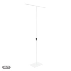 White 4PCS Metal Wedding Backdrop Stands,Party Adjustable Height Backdrop Stands