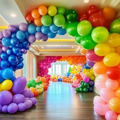 150 pcs Rainbow Latex Balloons Assorted color ballons, 5 inches Multi-color