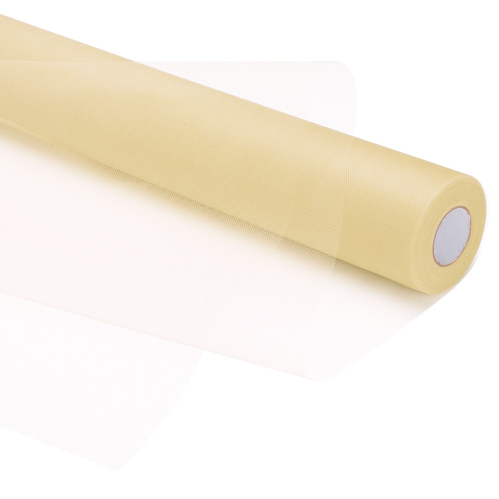 Tulle Fabric Rolls, 24 Inch by 50 Yards Fabric Spool Tulle, Beige