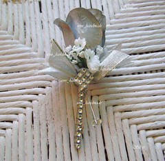 Wedding~Pin Boutonniere~Corsage~Silver~White~Ivory~Pink~Champagne~Bling~Groom