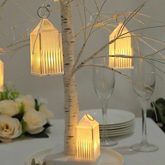 Clear 6 Mini 3.5″ Warm White Acrylic Crystal Lantern Desk Lamp Decorative LED
