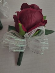 Hand Made pin on Corsage and boutonniere Set